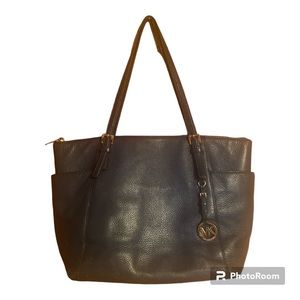 Michael Kors Navy Leather Tote Purse Handbag